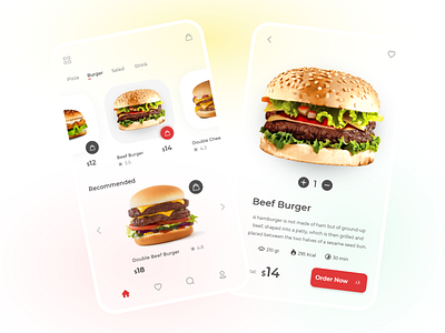 Food App UI app fastfood food food app illustration minimal mobile online ui uiux ux xd