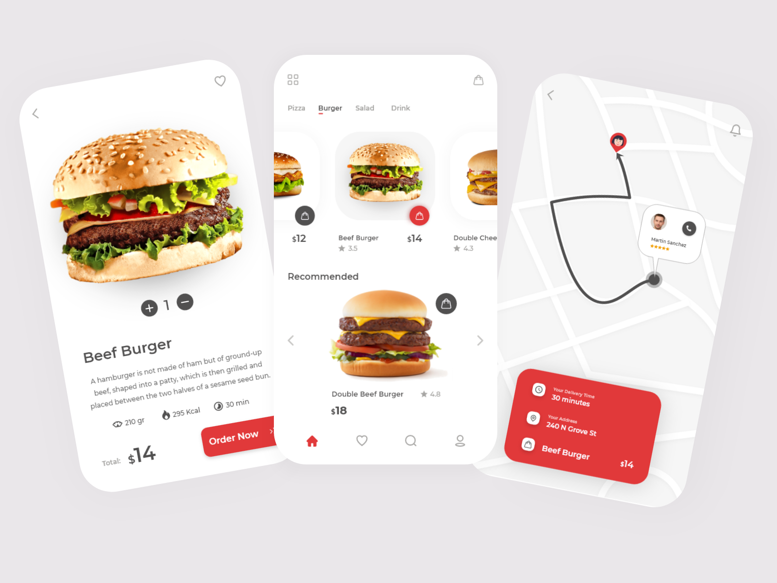 Fast Food Application UI by Samira Sanaei Far on Dribbble