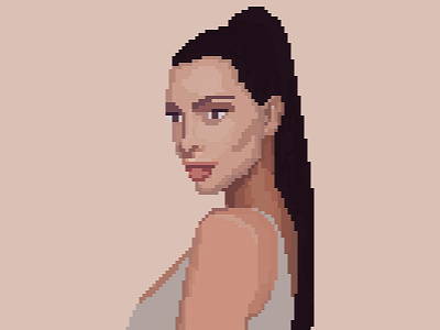 Kim Kardashian Pixel Art grid design kardashian kim kardashian photoshop pixel pixel art