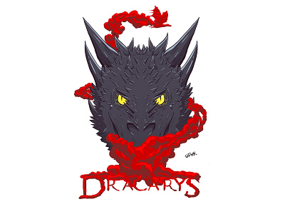 Dracarys design dracarys dragon drawing gameofthrones illustration khaleesi wacom