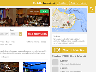 Online Reservation reservation ui ux