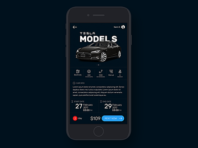 Car Rental android app car design detail ios mobile rent rent a car rental ui ux