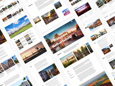 Eu travel - Netherlands clean landing page minimalist netherlands travel trip ui ux website