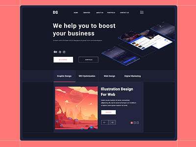 Creative agency landing page business creative creative agency design landing page portfolio ui ux