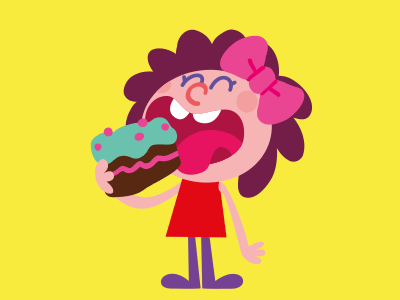 Kids7 cake character design girl pulcomayo