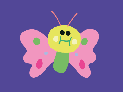 Kids13 butterfly character design cute pulcomayo