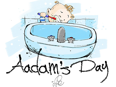Adam's Day book art cartoon character design concept art draw for kids illustration kids story
