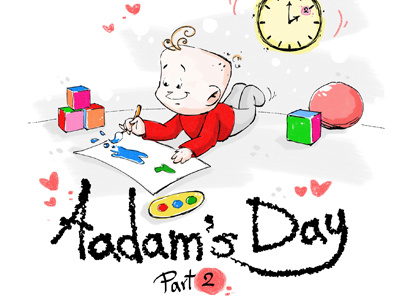 Adam's Day (part 2) book art cartoon character design concept art draw for kids illustration kids story