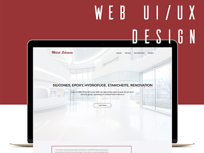 Web UI/UX design - Milak Silicones Luxembourg design epoxy luxembourg silicones ui ux web web design