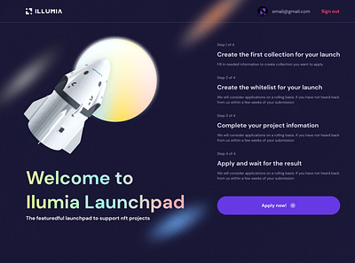 Launpad Introduction Page nft launchpad ui