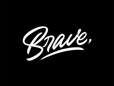 Brave branding handlettering logo logotype typography