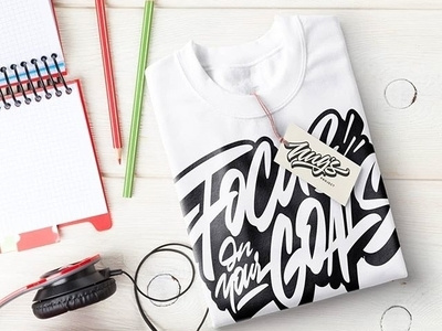 Fokus On your handlettering hellodribbble logotype tshirt typography