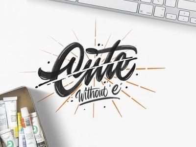 Cute Without e handlettering logo logotype typography