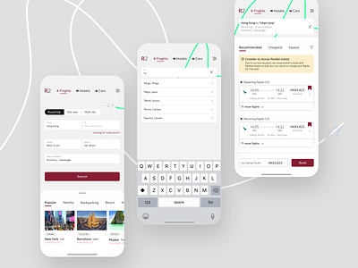 Flight booking app design