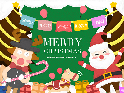 Merry Christmas . branding design illustration typography ui web