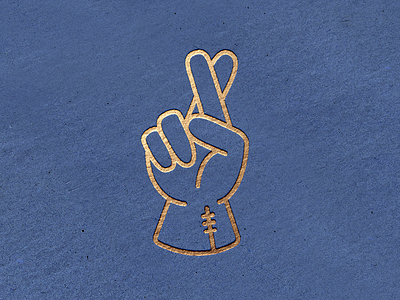 Safe And Sound Logomark cross fingers glove id logo