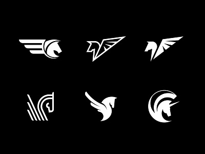 Pegasus Logo branding design flat icon illustration illustrator logo minimal vector