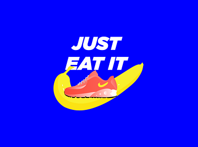 Nike - Banana -'Just eat it' art banana digitalart illustraion illustrator inks logo logodesign new nike shoes sport trend vibrant