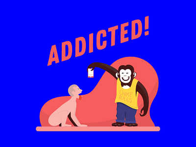 Addicted addiction art chimp cool death future human illustration inkscape life logo nature puppet trend vibrant