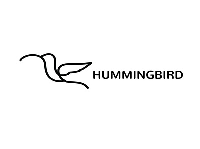 HUMMINGBIRD LOGO animal app branding clever clever smart modern commerce company design icon illustration logo media monoline