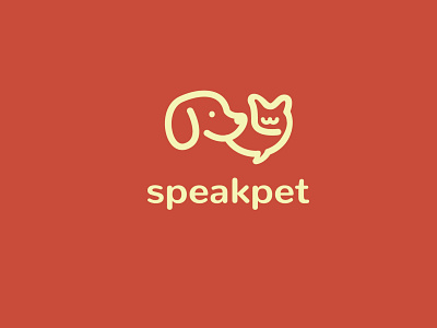 Speak pet animal app assistance branding commerce community company counselling design group therapy guidance health help illustration issue logo man media problems vector