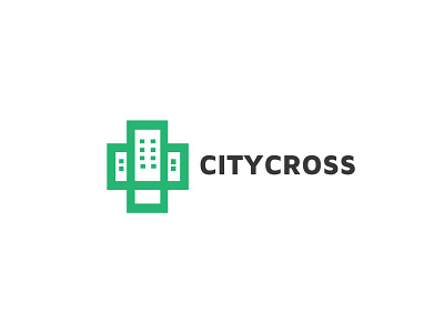 city cross logo app branding city commerce company cross design health home icon illustration logo map media medical megapolis minimalist logo monoline negative space logo vector