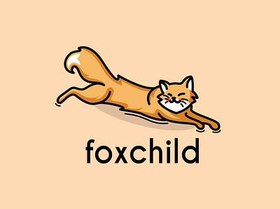 fox child logo animal animals apps branding company design entertainment fox fox business fox logo fox template fox vector icon illustration logo media monoline orange typography vector