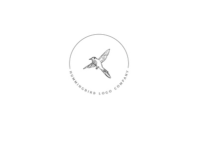 Elegant Humming bird logo animal bird logo boutique branding chic company craft elegant design elegant logo food handrawn hummingbird illustration logo minimalist logo monoline sewing logo simplify vector wedding logo