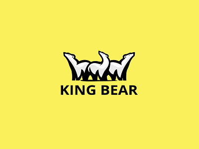 KING BEAR animal animals badge baseball basket bear beast branding company crest face fur hokey illustration king lion logo masculine monoline vector