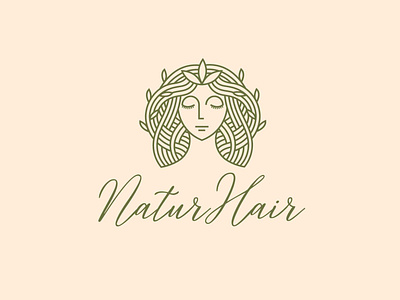 natur hair logo design