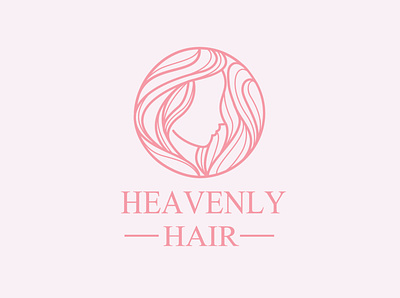 heavenly hair logo barbershop beautifull branding company design elegant feminine hair logo haircut illustration lady logo logo minimalist monoline nature princess product skin vector woman woman illustration