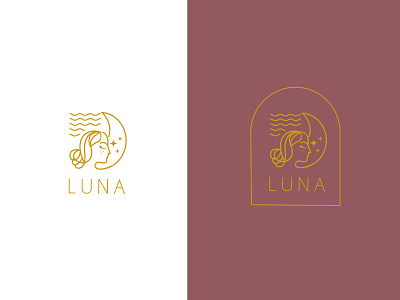 Luna Moon logo beauty logo bird branding company hand logo icon illustration logo logo design logodesign luna lunar minimalist logo monoline moon moon logo premade logo rustic logo vector woman logo