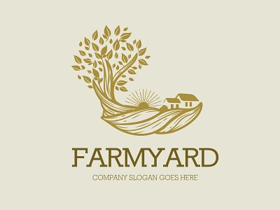 farmyard logo agriculture branding chicken logo company eco farm logo farmers market food illustration gardenscapes illustration logo logomaker logomark monogram monoline poultry retro logo vector vintage logo wheat logo