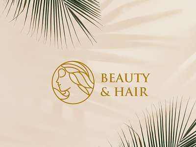 beauty and hair logo minimalist feminine