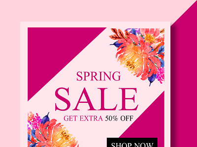 spring sale promotion app branding company design graphic design illustration logo social media vector