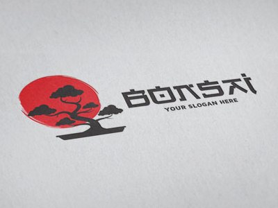 BONSAI LOGO baobab bonsai botany design forest holistic logo japan samurai sushi