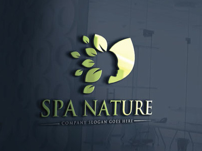 Spa Nature Logo beauty body care flower health human leaf leaves life lotus medical spa