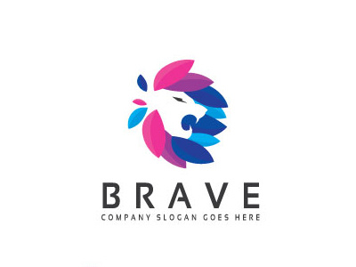 Brave Logo animal brave floral leaf leave lion logo nature vector wild