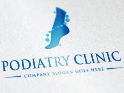 Podiarty Clinic Logo ankle clinic company feet foot hospital logo medical podiatry spa surgery