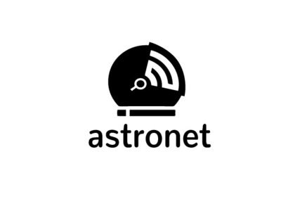 astronet logo app astronaut branding commerce company design galaxy hub icon illustration internet internet banking it logo marketplace media monoline tech vector wifi