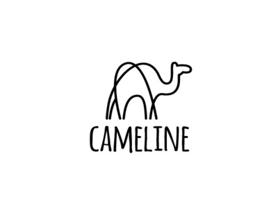 camel animal arab black branding bull camel company deer design dessert icon illustration line art logo media monoline silhouette symbol vector wildfire