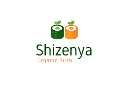 organic sushi logo app branding chinese chinese culture company culture design ecommerce food health icon illustration japanese logo monoline organic health food rice sushi japan vector vegan