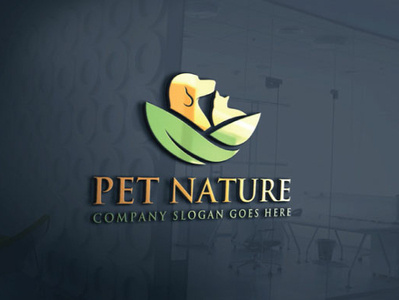 pet nature logo app branding cat animals clinic company design dog herbal horse hospital icon illustration logo mammal medicine pet shop vector veterinary web