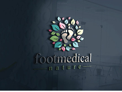 foot medical logo ankle app branding clinil commerce company design feet foot health herbal illustration logo medical natural nature podiatry shop vector web