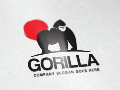 gorilla animal app black branding commerce company design gif gorilla graphic design icon illustration kingkong lion logo marketplace monkey monoline vector wild