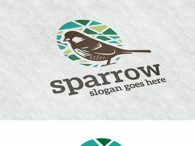 sparrow animal animals bird blue bold business clean company creative design free free use humming japan logo modern nature origami professional sharp