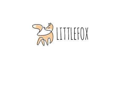 little fox animal app baby shop brand branding child company fox illustration little child logo monoline vector