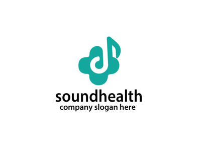 sound cross app branding company cross design icon logo medical medical app monoline music sound vector