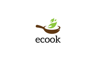 eco cooking app bistro branding company cook design food icon logo monoline nature resto vector