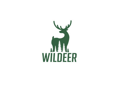deer logo animal app badges bear branding company deer design forest hunter icon illustration logo old retro vector vintage wild wolf woods